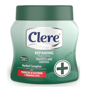 Clere Repairing Body Crème with Herbal Camphor, Tissue Oil, Glycerine, Vitamins E & A, 24-Hour Moisturisation, 500ml