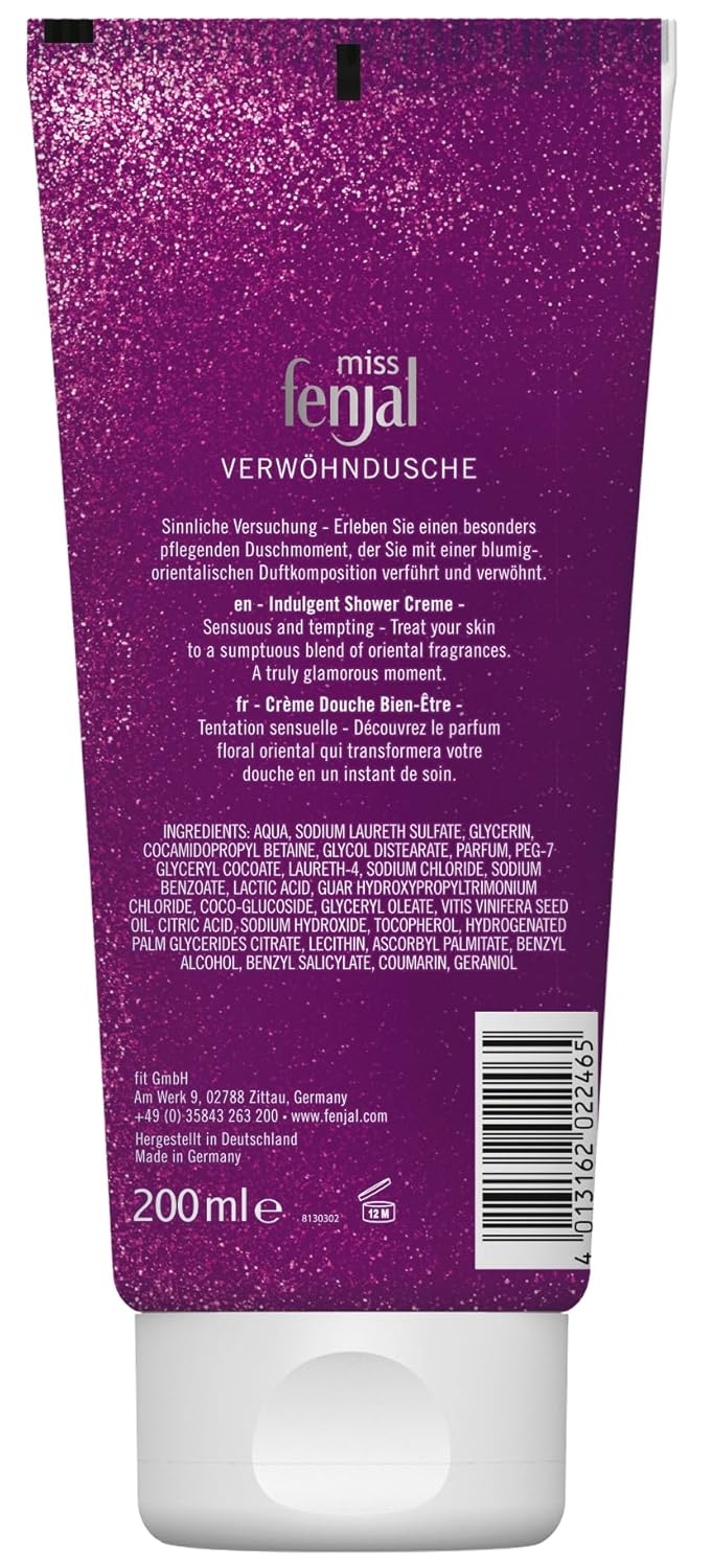 miss fenjal Shower - 200 ml Shower Gel with the scent of orange blossom and jasmine, for normal skin - Touch of Purple - Image 3
